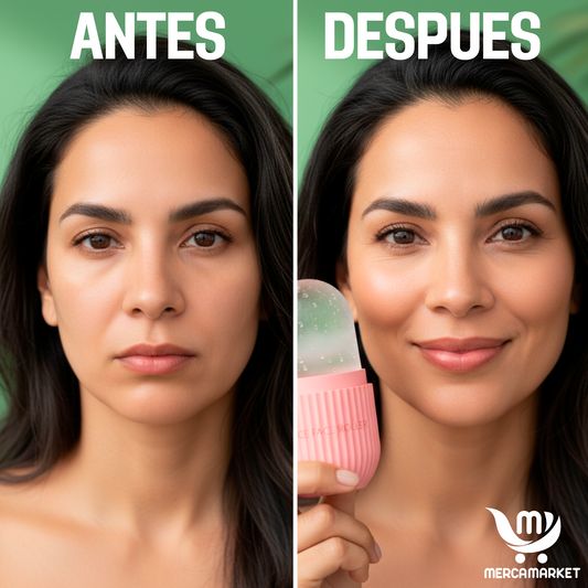 2X1 Rodillo facial en frio-Circulación activa, Rostro tonificado.
