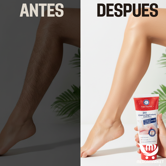 2X1 Crema depiladora MEDICA-Retrasa el crecimiento del vello y lo remueve en segundos