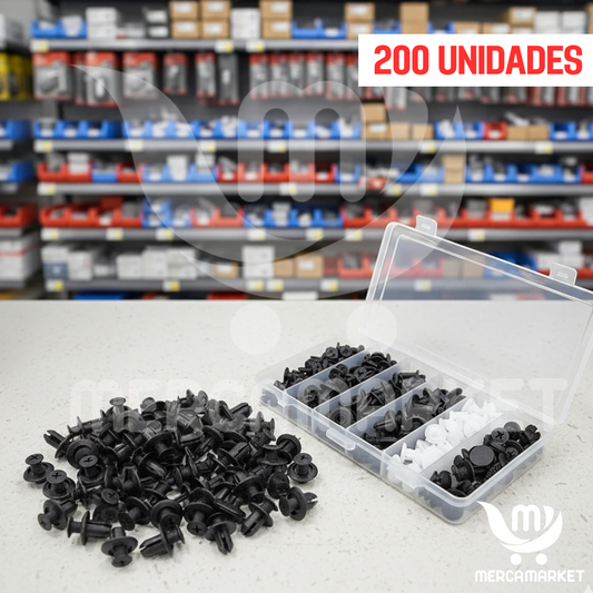 200 PCS Sujetadores para auto-6 Tamaños para Reparación Total