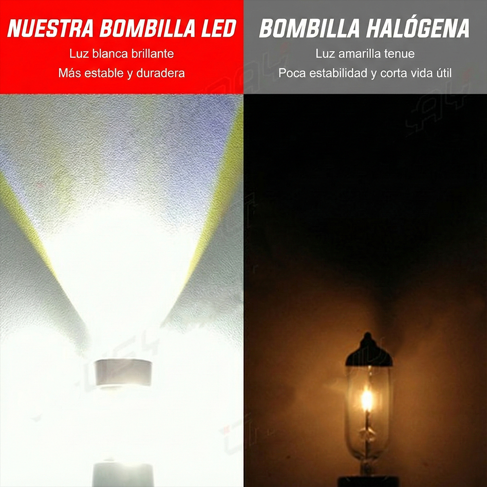 LUZ LED CON LUPA INTEGRADA PARA MOTOS H4 (🎅OFERTA 2X1 NAVIDEÑA + REGALO GRATIS🎁)