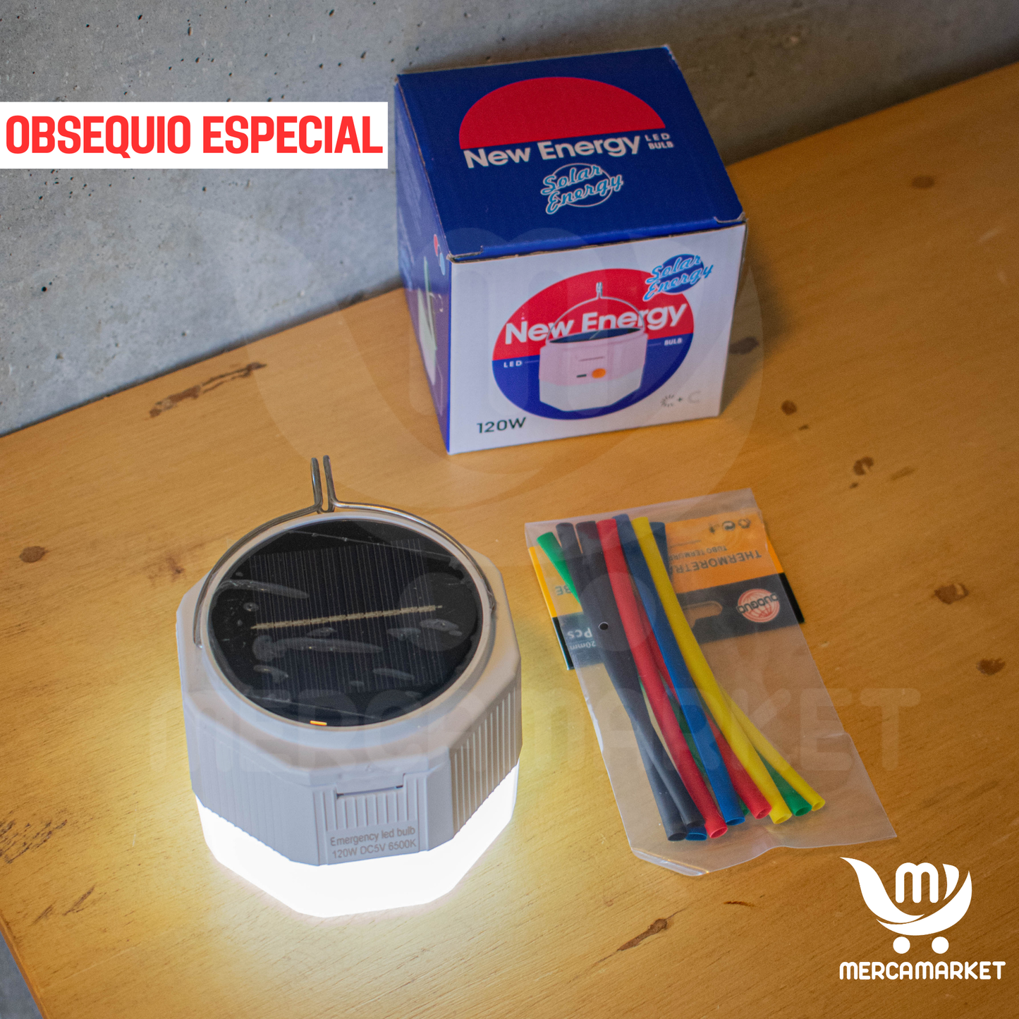 [💎 PRECIO IMPORTADOR + REGALO] Bombilla Solar LED Portátil 200W | Iluminación Portatil Potente sin Electricidad