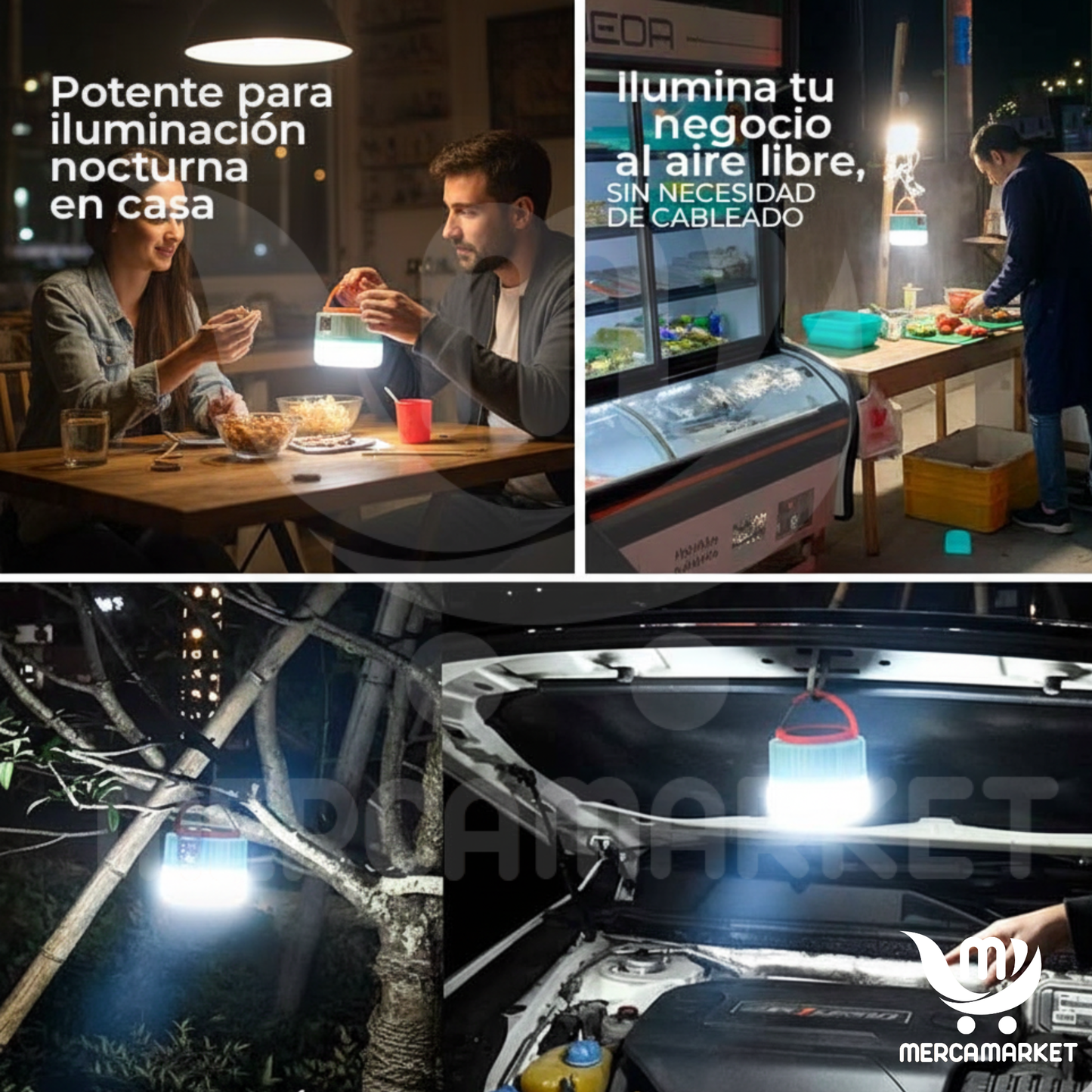 [💎 PRECIO IMPORTADOR + REGALO] Bombilla Solar LED Portátil 200W | Iluminación Portatil Potente sin Electricidad