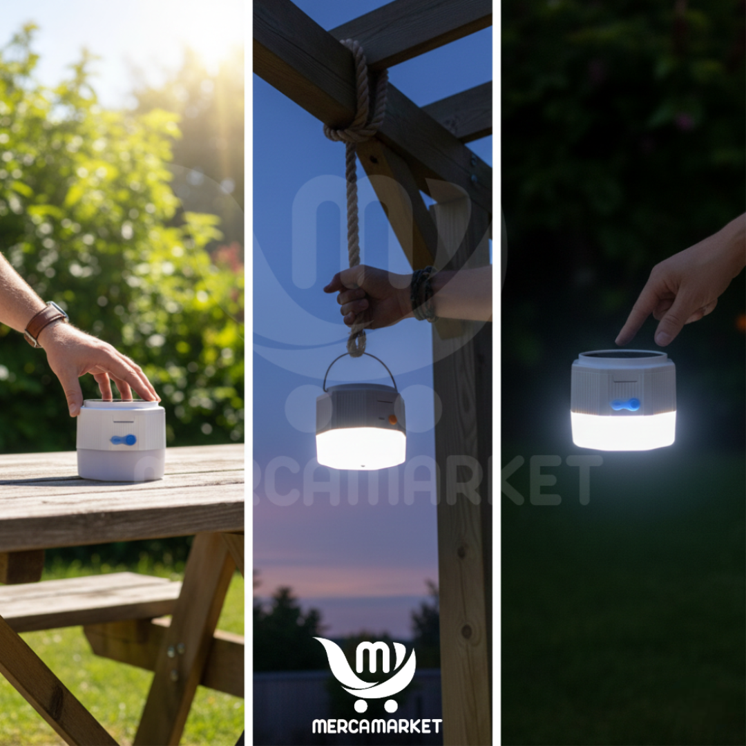 [💎 PRECIO IMPORTADOR + REGALO] Bombilla Solar LED Portátil 200W | Iluminación Portatil Potente sin Electricidad