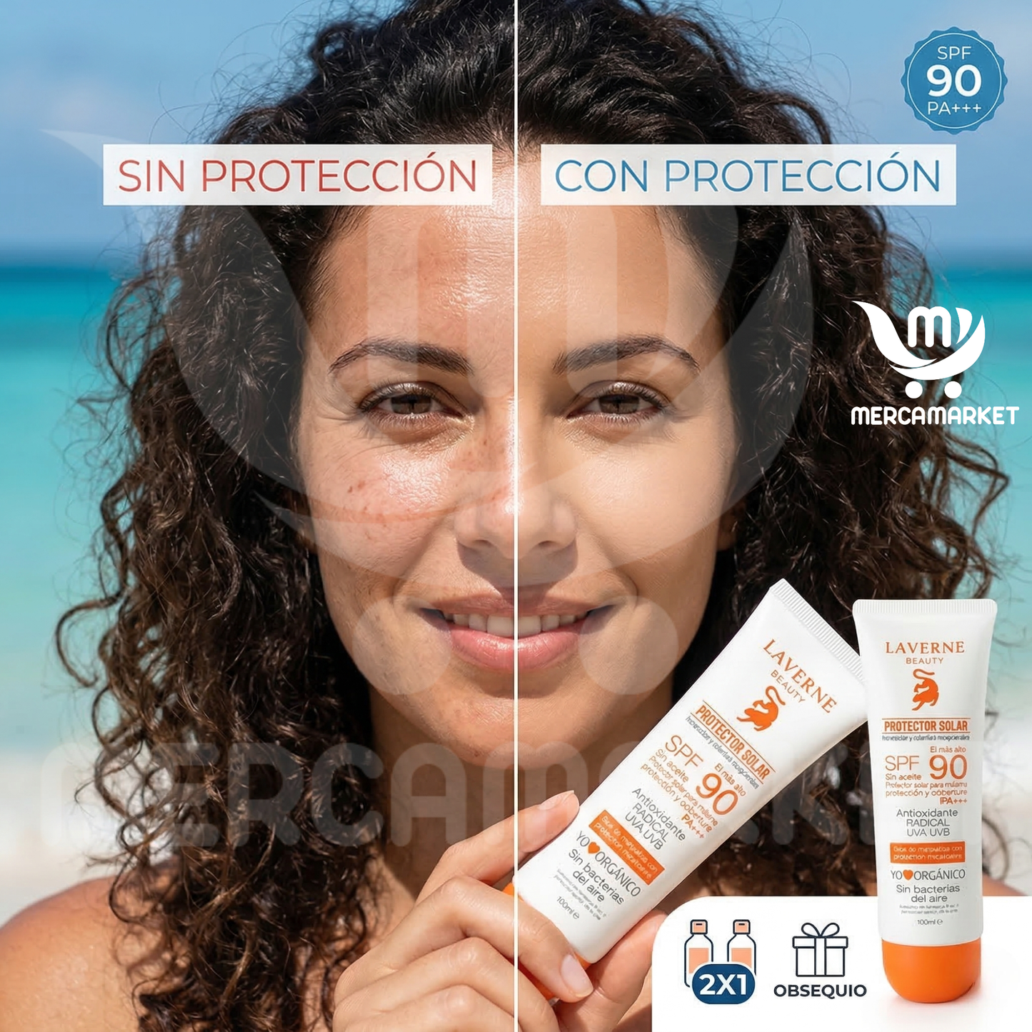 [🔥 OFERTA 2x1 + REGALO] Escudo Solar Máxima Protección SPF 90 | Fórmula Avanzada con Antioxidantes + Manzanilla