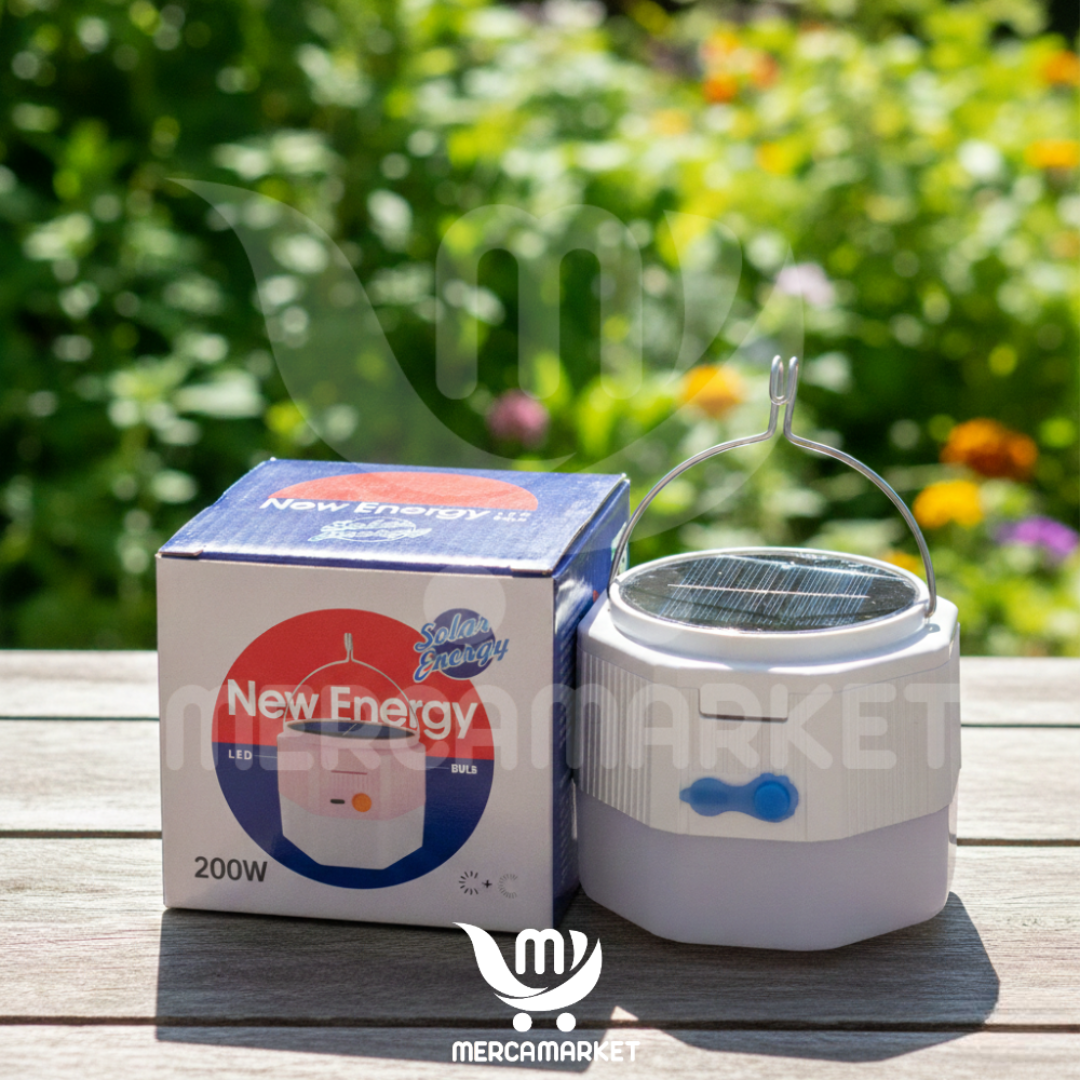 [💎 PRECIO IMPORTADOR + REGALO] Bombilla Solar LED Portátil 200W | Iluminación Portatil Potente sin Electricidad