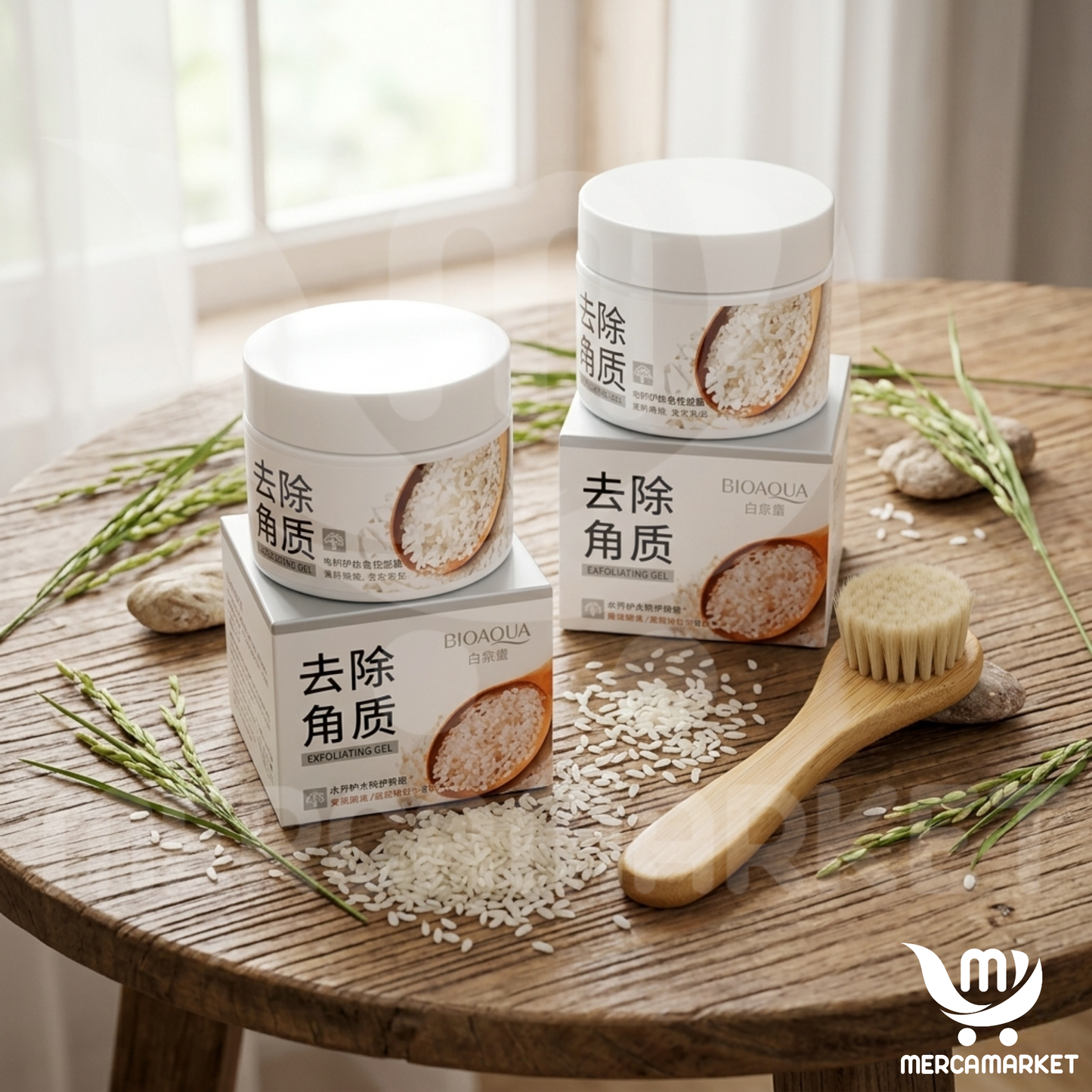 [🔥 OFERTA 2x1 + REGALO] Gel Exfoliante Aclarante de Arroz | Limpieza Profunda, Cero Puntos Negros y Efecto Mate