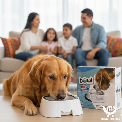 Plato Antisalpicaduras para Mascotas + Cepillo Totalmente GRATIS