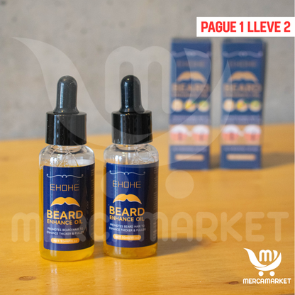 2X1 Aceite Premium para barba- Crecimiento Real desde Cero