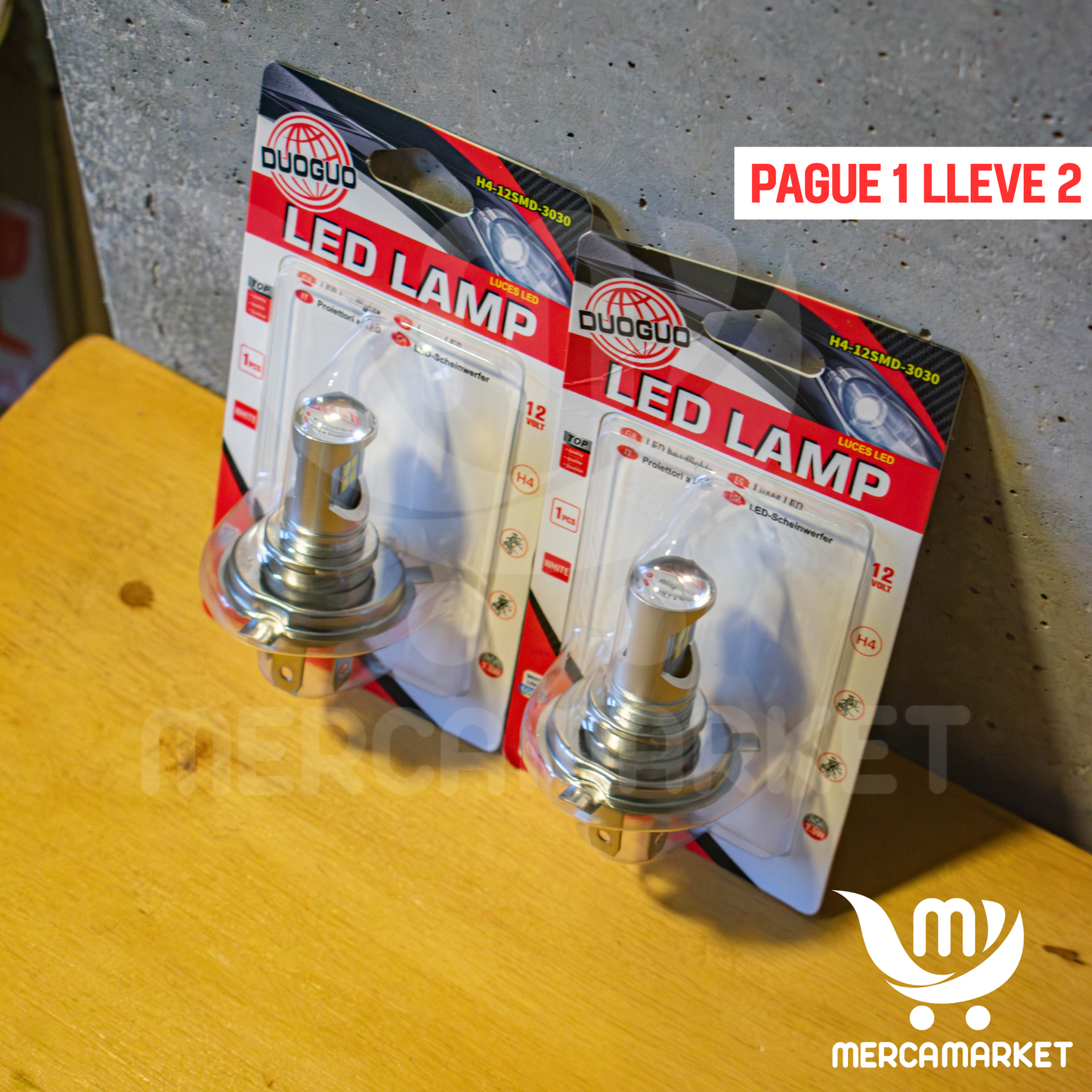 LUZ LED CON LUPA INTEGRADA PARA MOTOS H4 (🎅OFERTA 2X1 NAVIDEÑA + REGALO GRATIS🎁)