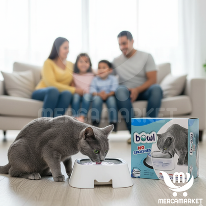 Plato Antisalpicaduras para Mascotas + Cepillo Totalmente GRATIS