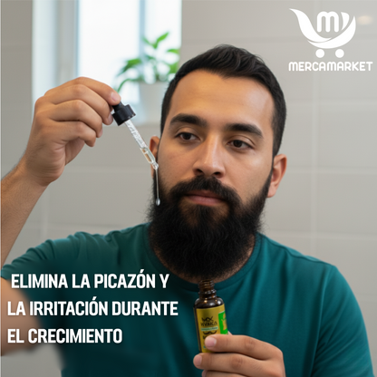 2X1 Aceite Premium para barba- Crecimiento Real desde Cero