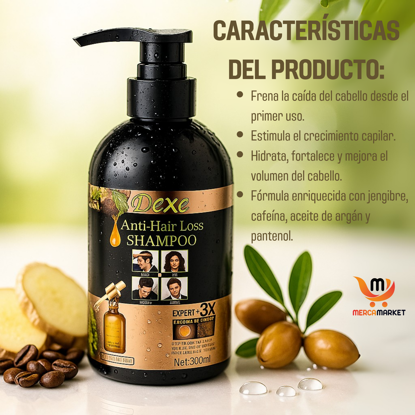 [💎 PRECIO IMPORTADOR + REGALO] Shampoo Especializado en Anticaída y Crecimiento con 5% de Minoxidil