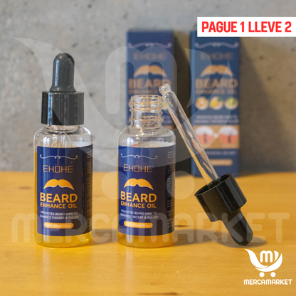 2X1 Aceite Premium para barba- Crecimiento Real desde Cero