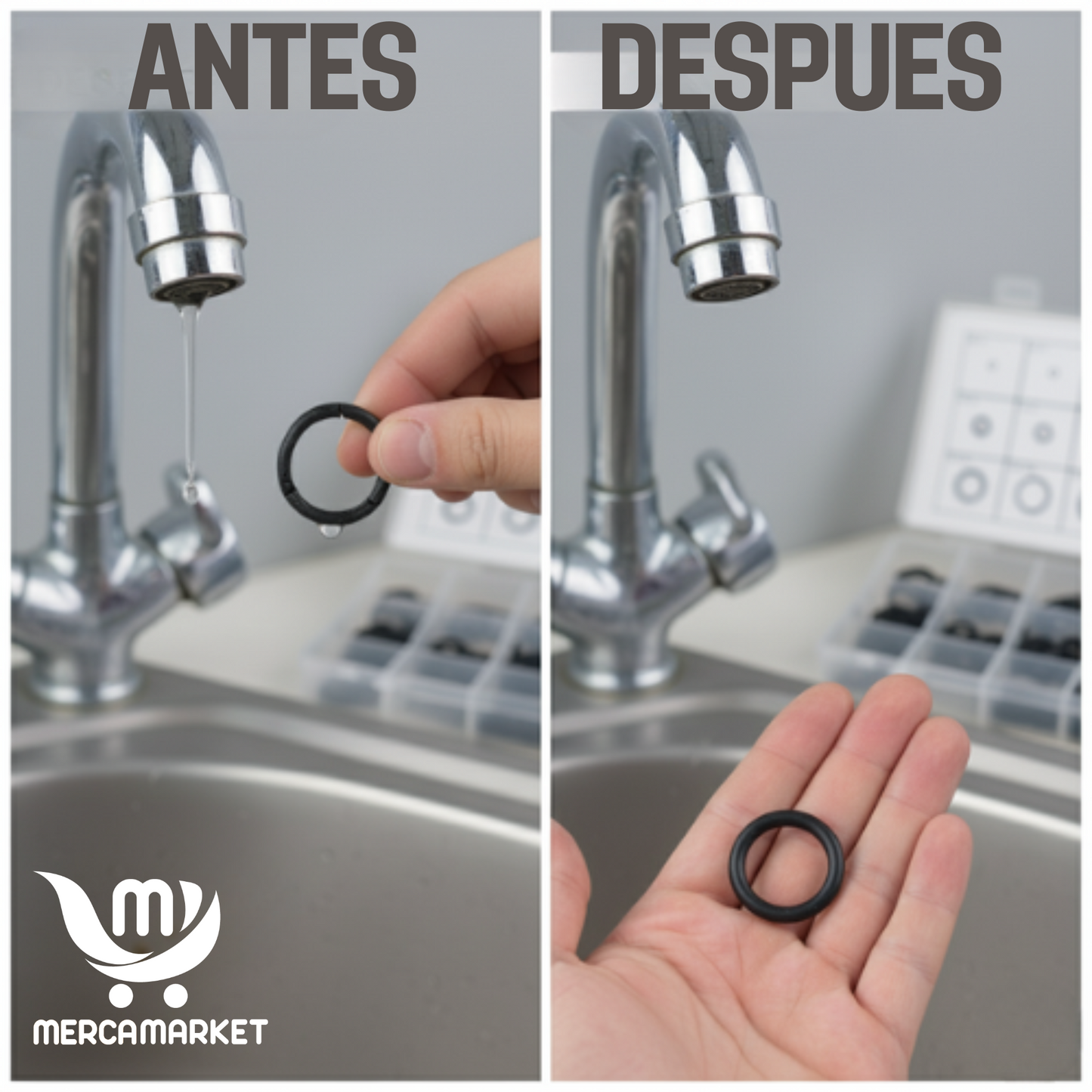 Set de Orrines de Goma – 270 Unidades para Fugas y Presión.