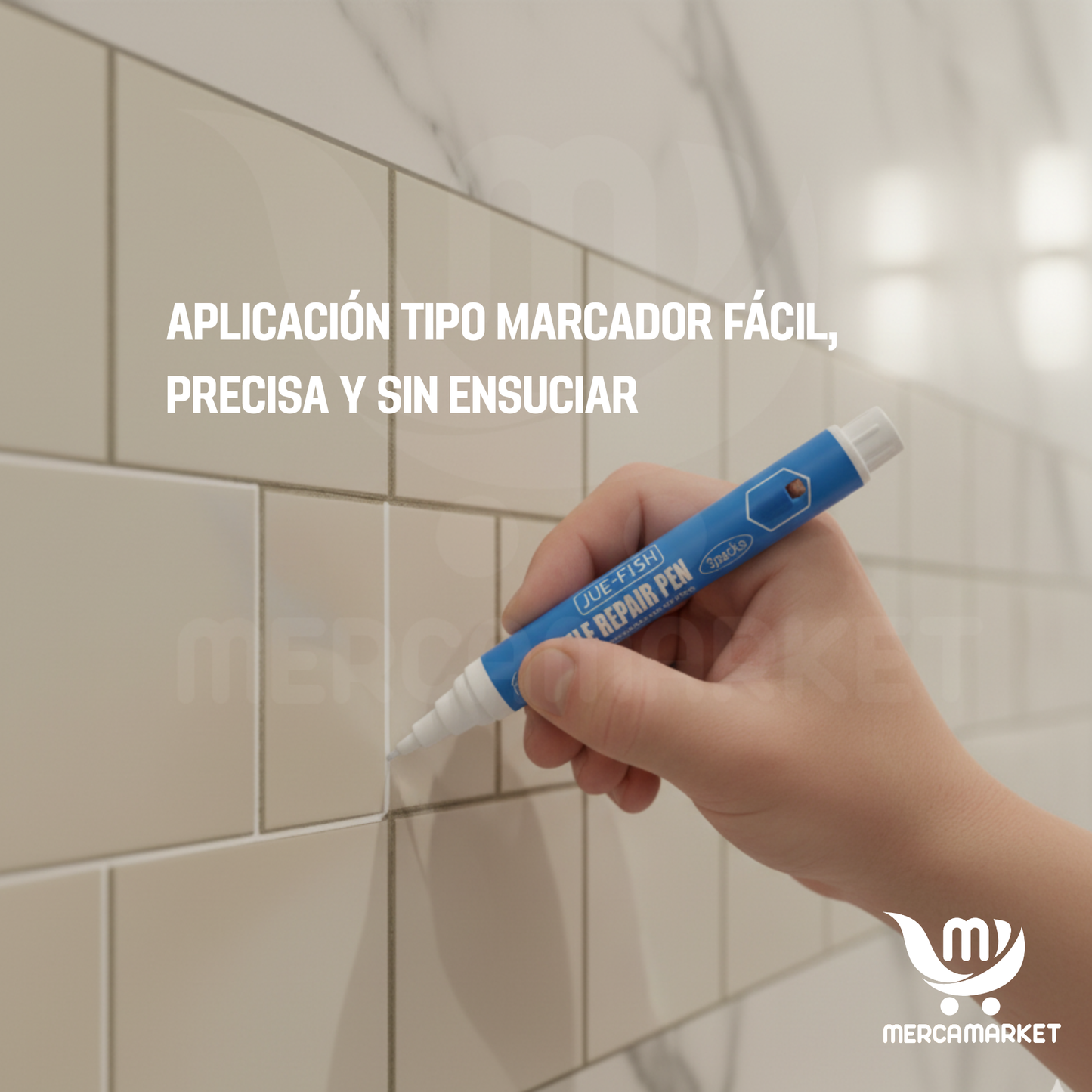 X3 Lápices Reparadores de Azulejos (Pack x3)- Reparación Anti-moho, rápida y sencilla