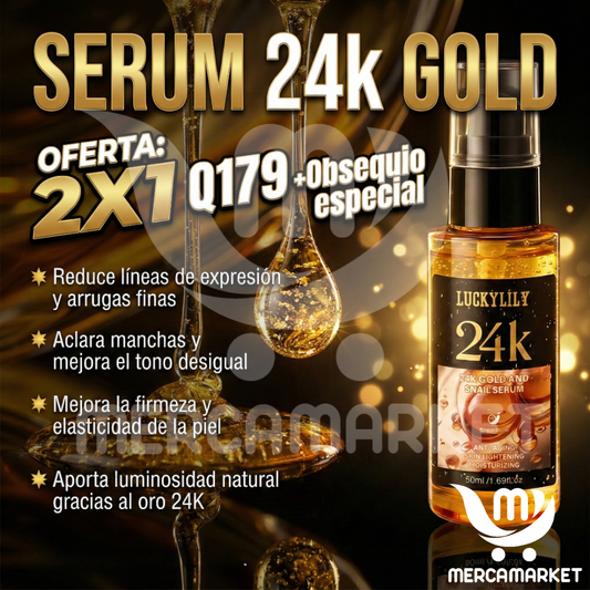 [🔥 OFERTA 2x1 + REGALO] Serum Facial Rejuvenecedor  24K | Tratamiento Anti-Edad con Oro 24K