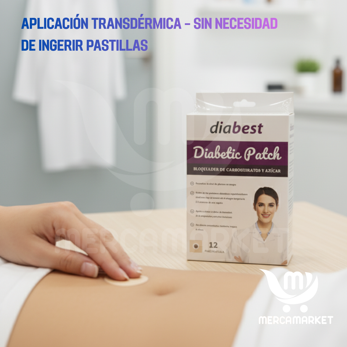 2X1 Parches diabéticos (24 UNDS)-Bloqueador de Azúcar y Carbohidratos