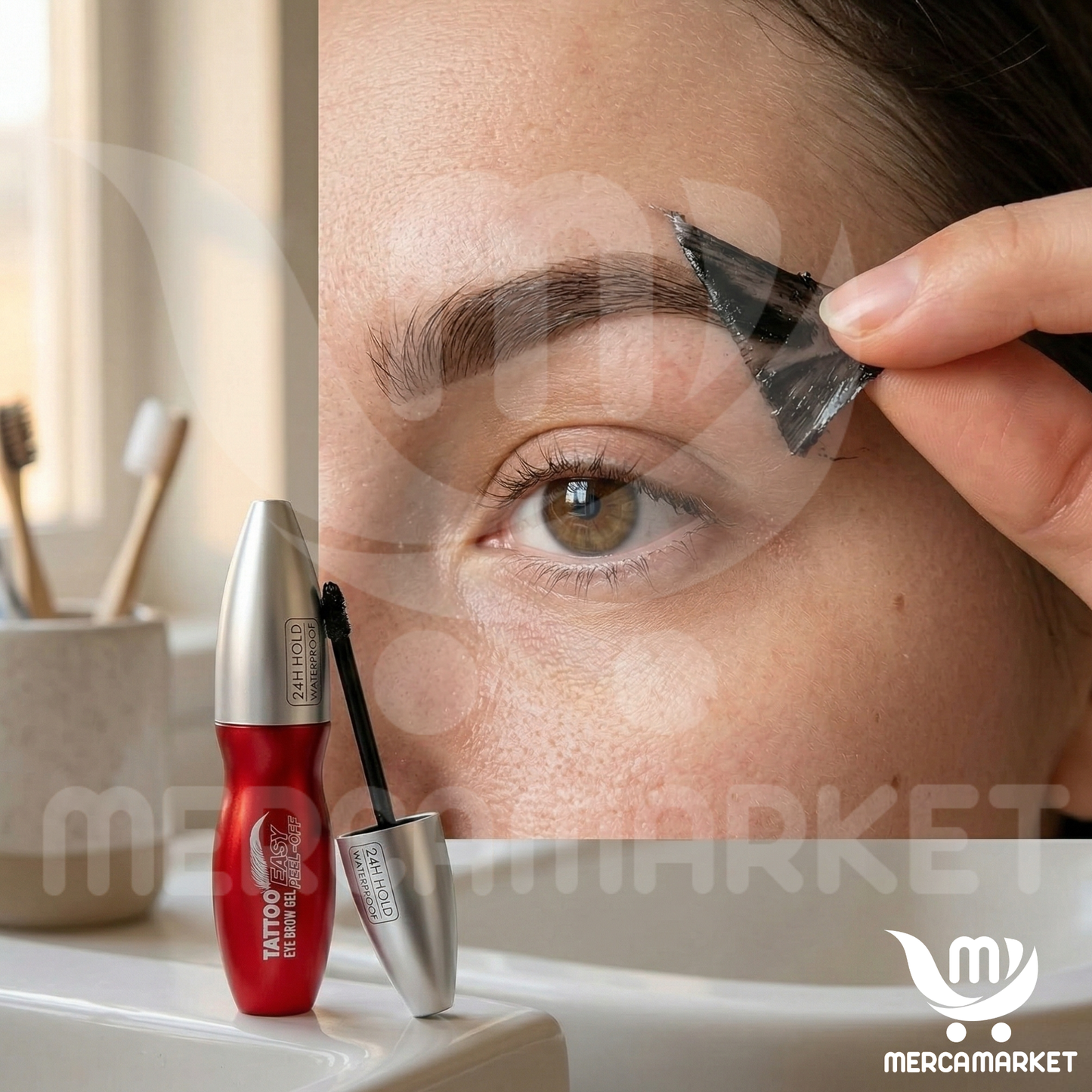 [🔥 OFERTA 2x1 + REGALO] Tatuador de cejas en gel |+72Horas de Duración, Cero Retoques y No Se Corre.