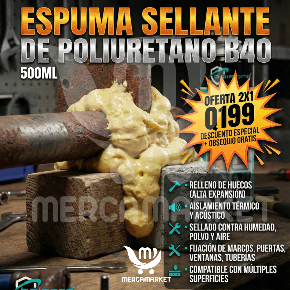 [🔥 OFERTA 2x1 + REGALO] Espumas Sellantes de Poliuretano.